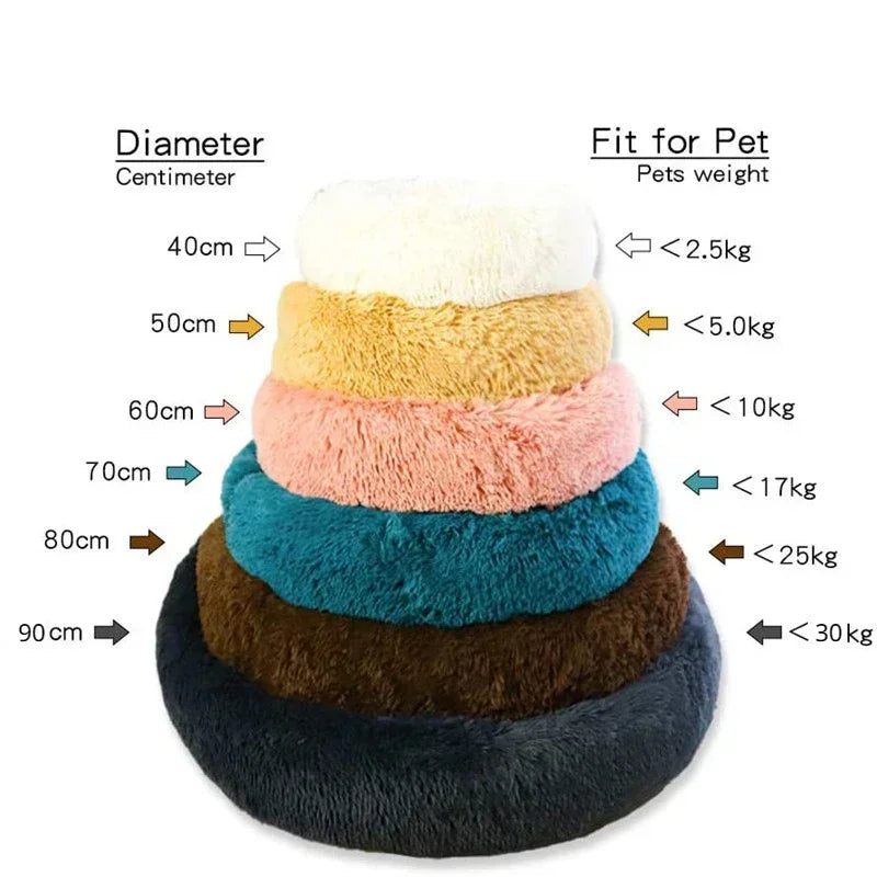 Plush Donut Cat Dog Bed