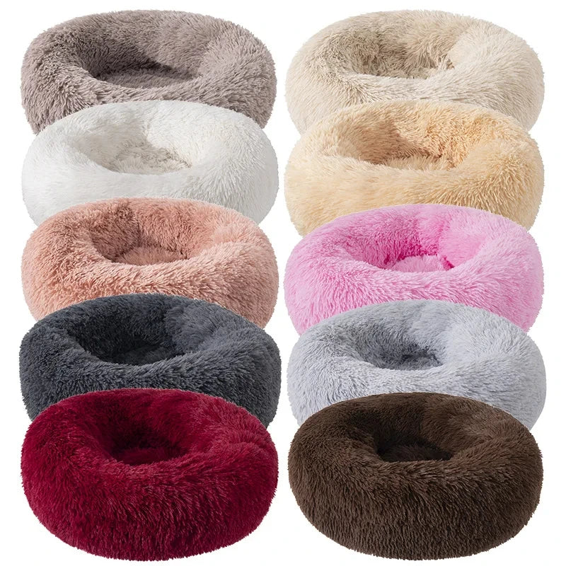 Plush Donut Cat Dog Bed