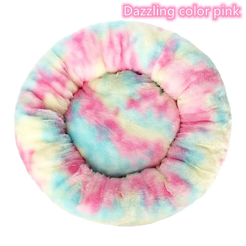 Plush Donut Cat Dog Bed