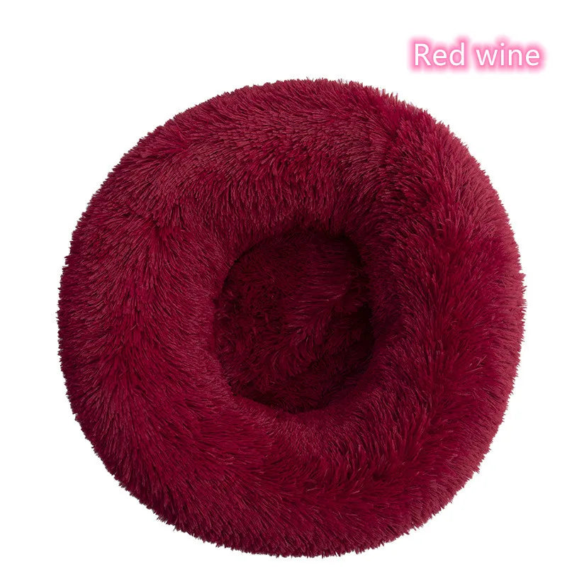 Plush Donut Cat Dog Bed
