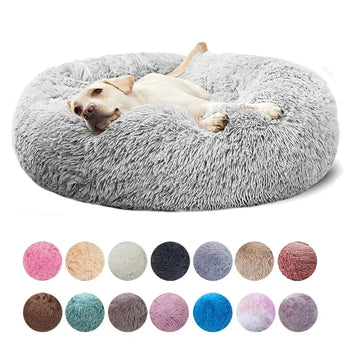 Plush Donut Cat Dog Bed