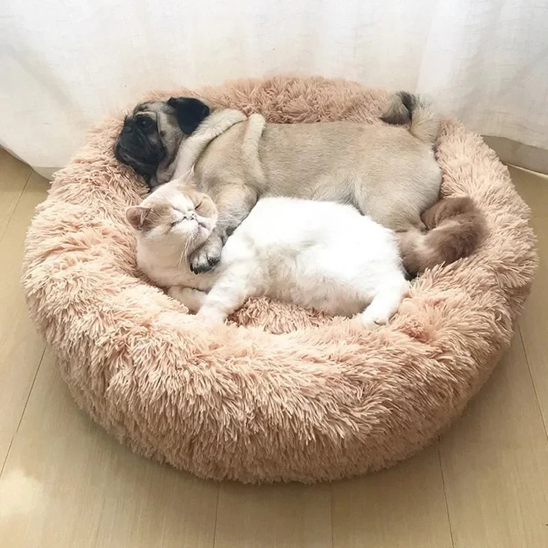 Plush Donut Cat Dog Bed