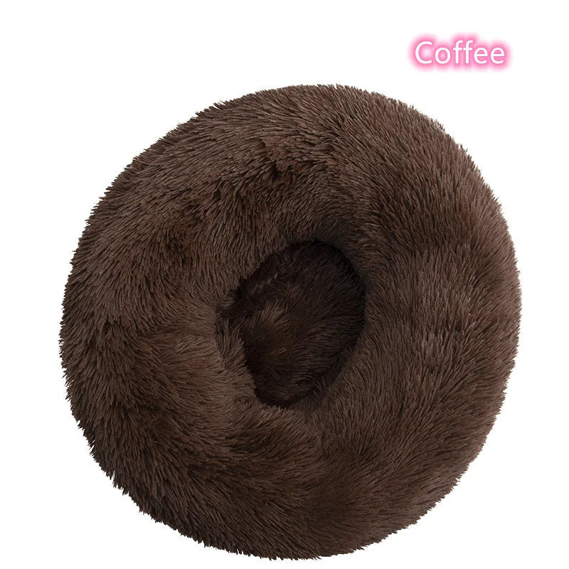 Plush Donut Cat Dog Bed