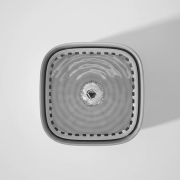 Top-down view of water fountain